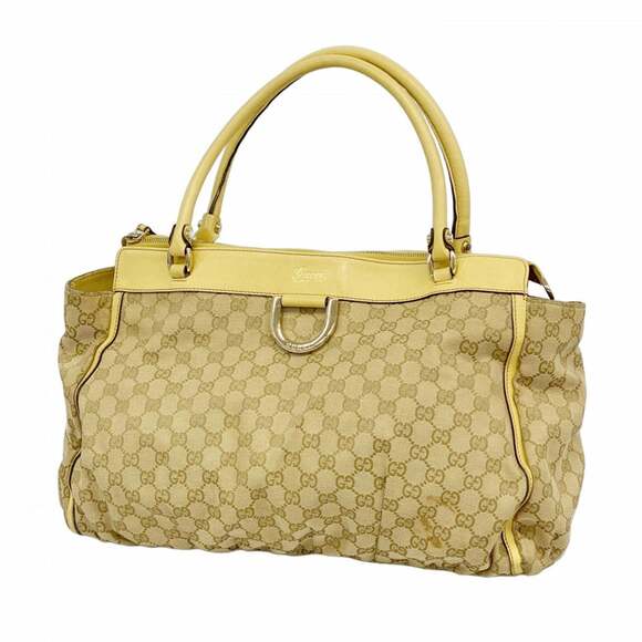 Gucci | Bags | Gucci Gg Canvas Abbey Tote Bag 9248 Beige Canvas ...